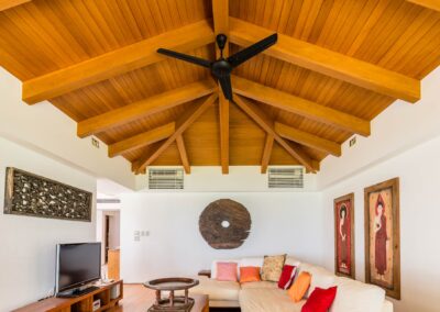 Baan Chai Nam Villa Renovation - High Wooden Ceiling & Fan | ASL Builders Phuket